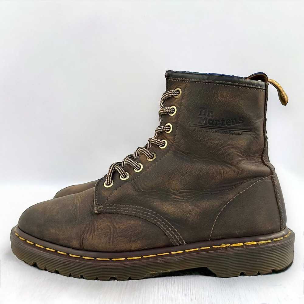 Vtg UK8 90s MIE Dr. Martens 1460 Greasy Waxy Brow… - image 5