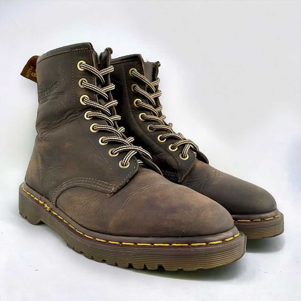 Vtg UK8 90s MIE Dr. Martens 1460 Greasy Waxy Brow… - image 6