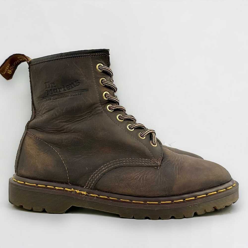 Vtg UK8 90s MIE Dr. Martens 1460 Greasy Waxy Brow… - image 8