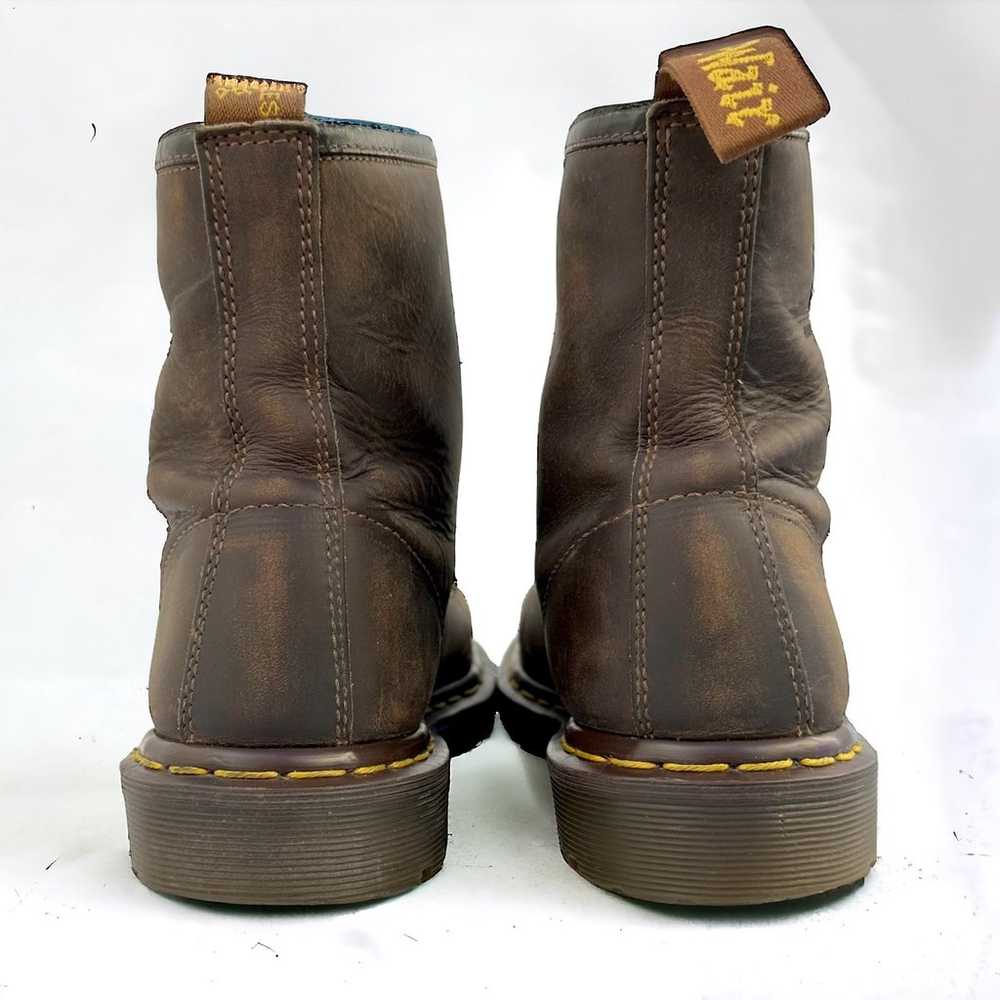 Vtg UK8 90s MIE Dr. Martens 1460 Greasy Waxy Brow… - image 9