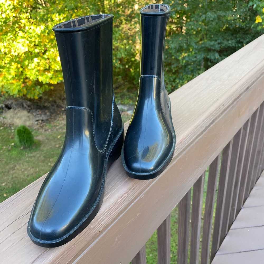 Black Fendi Rubber Rain Boots - image 2