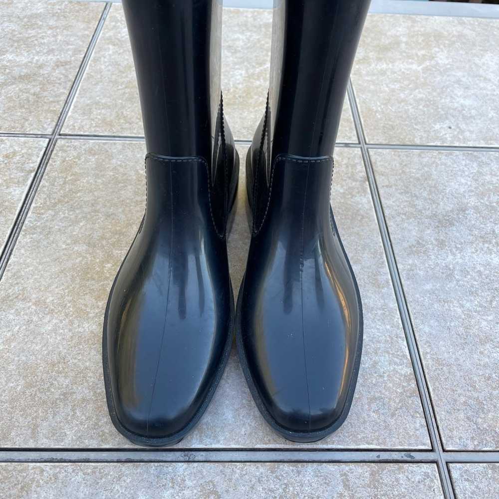 Black Fendi Rubber Rain Boots - image 5