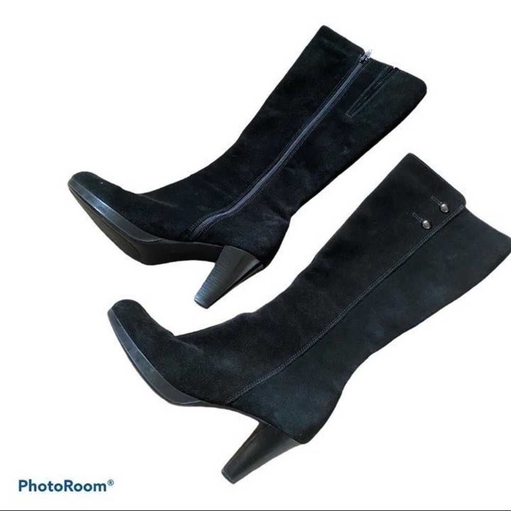 LA CANADIENE Boots Black Suede Heeled Weatherproo… - image 3
