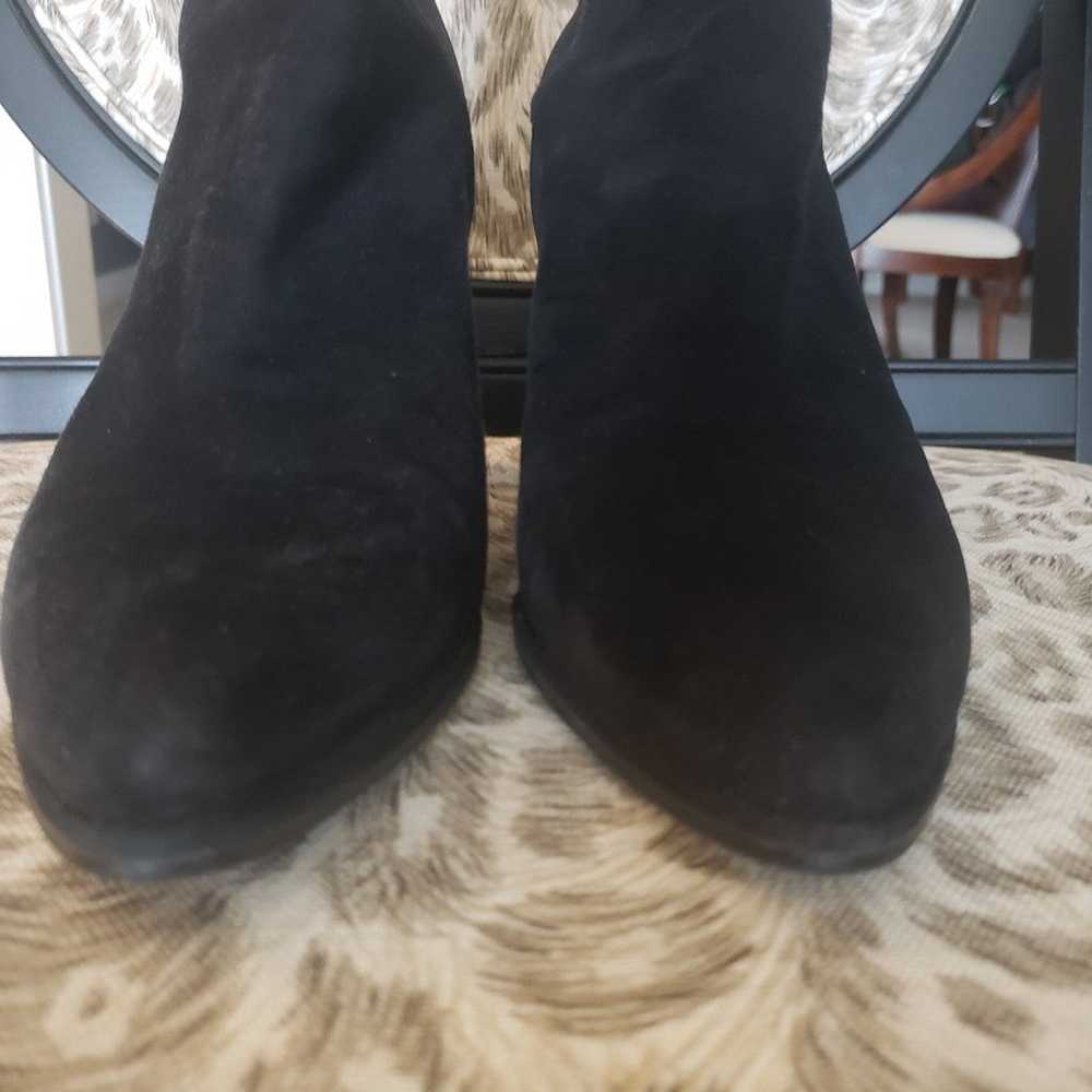 Stuart Weitzman Black Suede leather stretch Ankle… - image 4