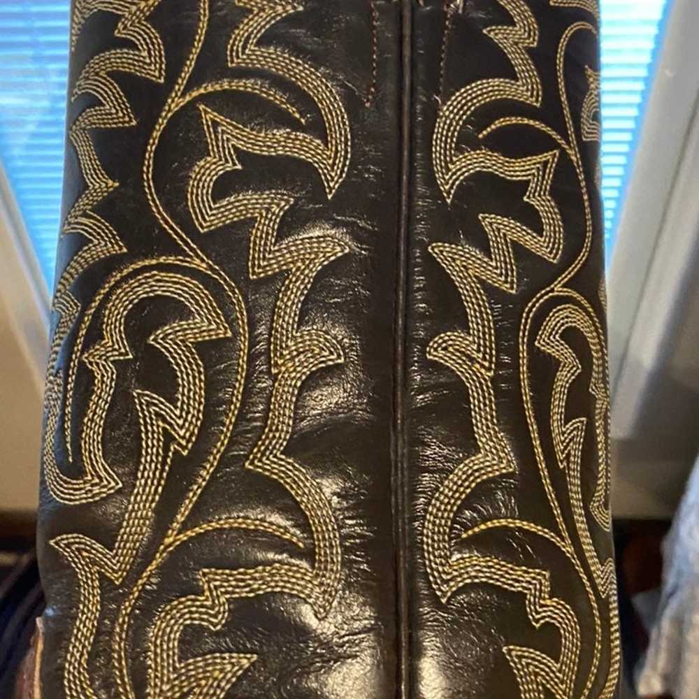 Women's brown ostrich boots size 7B - image 6