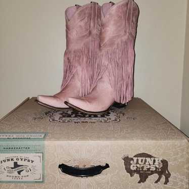 Junk Gypsy by Lane Dreamer PINK fringe boots