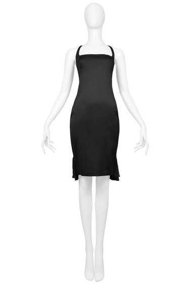 GUCCI BY TOM FORD BLACK DRESS WITH BACK PLEAT FAN… - image 1