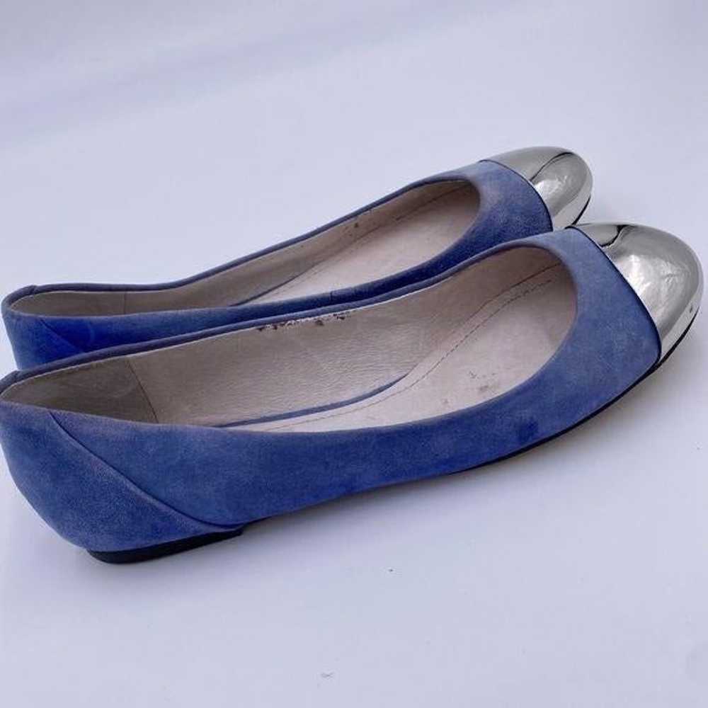 Vince Camuto 7.5 Blue Suede Silver Toe - image 1