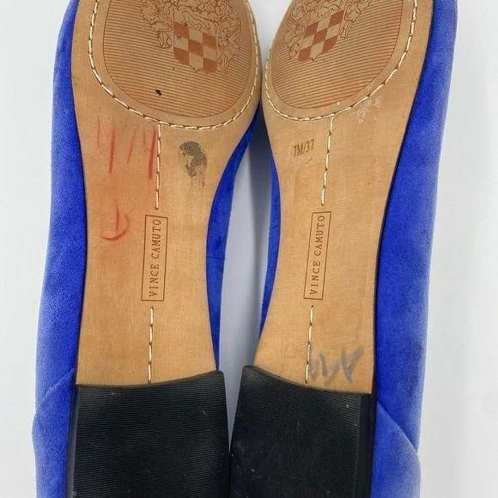 Vince Camuto 7.5 Blue Suede Silver Toe - image 5