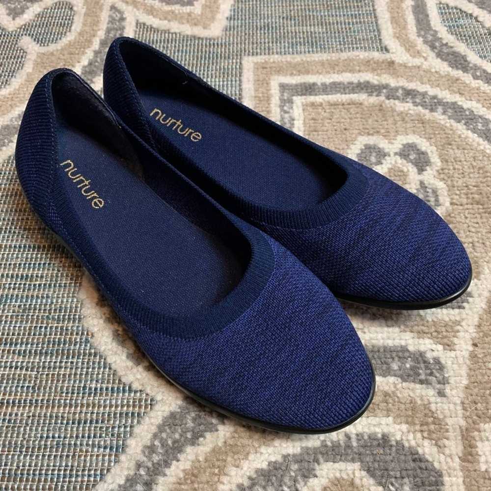 NWOT Nurture Blue Fabric Flats Size 6 - image 1