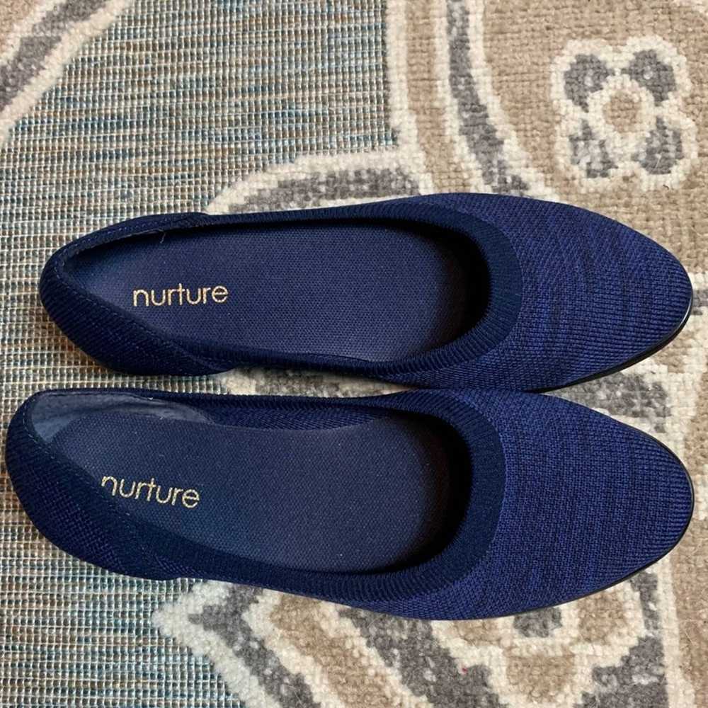 NWOT Nurture Blue Fabric Flats Size 6 - image 2