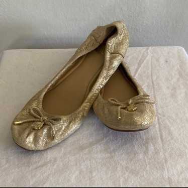 Vince Camuto Eryn Gold Shimmer Ballet Flats
