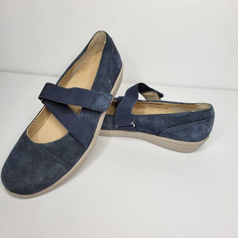 Vionic Shelby Womens Shoes Sz 8 Wide Blue Suede M… - image 1