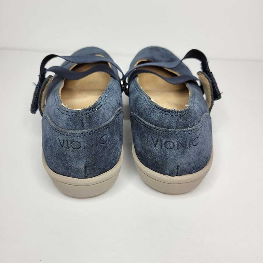Vionic Shelby Womens Shoes Sz 8 Wide Blue Suede M… - image 4