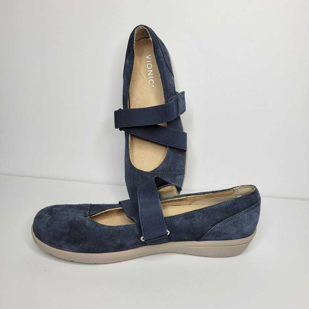 Vionic Shelby Womens Shoes Sz 8 Wide Blue Suede M… - image 6