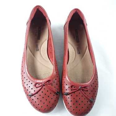 Collections By Clarks Red Ballet Flat Shoes Women… - image 1