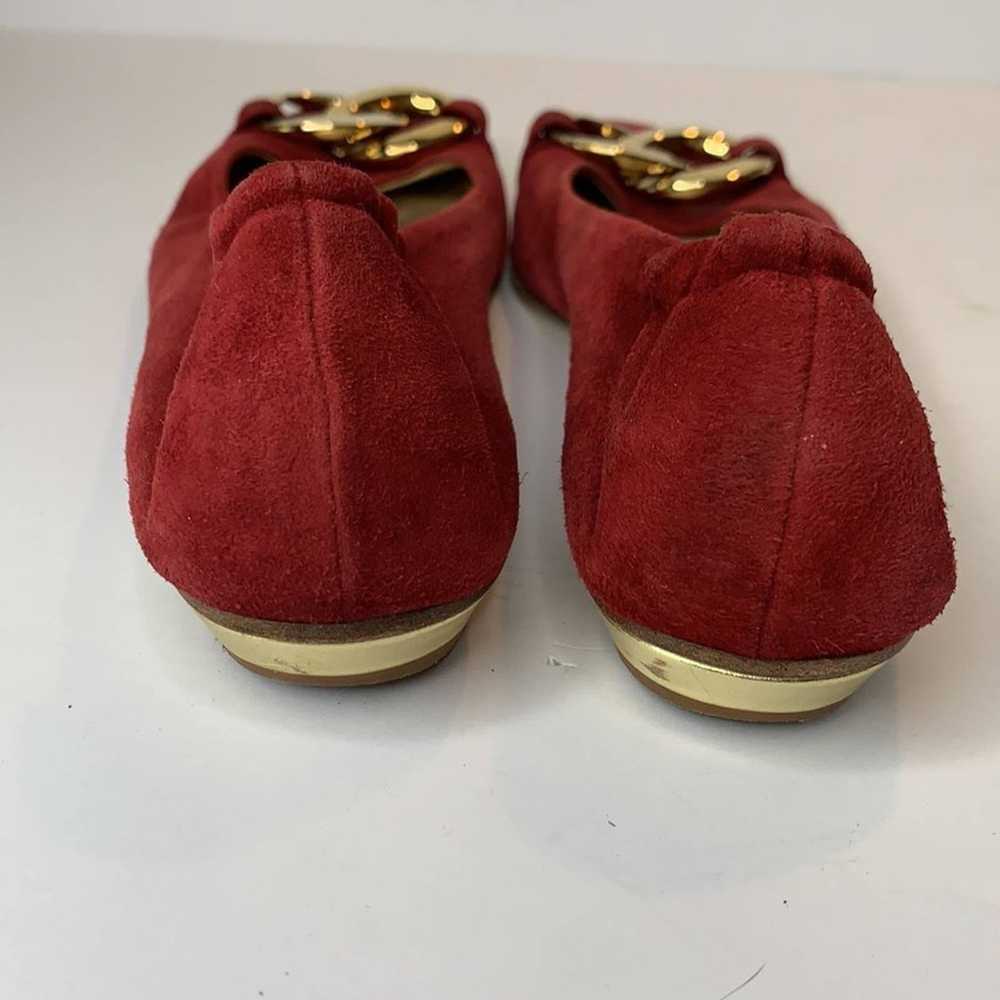 Juicy Couture red suede chain ballet flats 7.5 - image 4