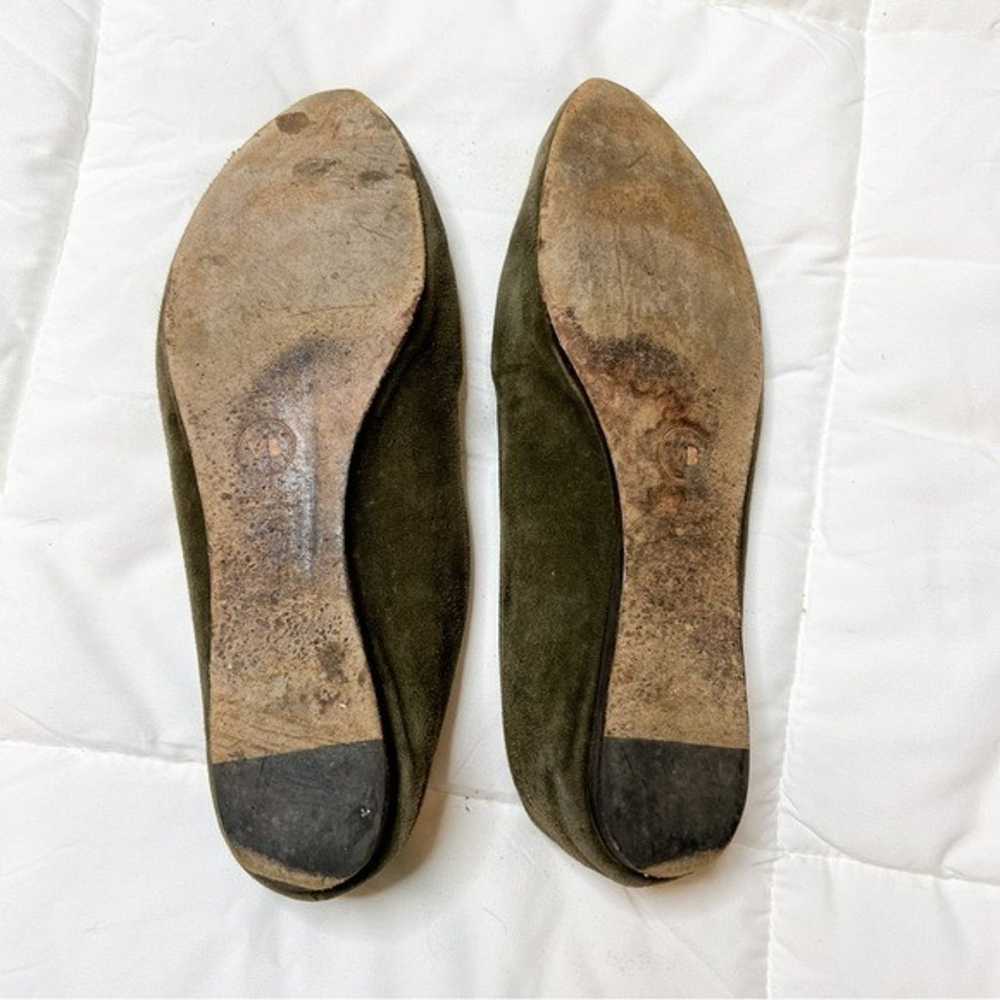 Veronica Beard Griffon Green Suede Loafers - image 7