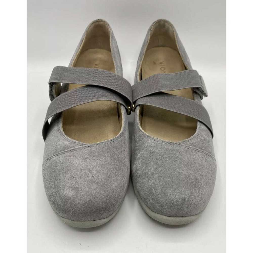 Vionic Shelby Mary Jane Slip On Flat Shoe Gray Su… - image 2