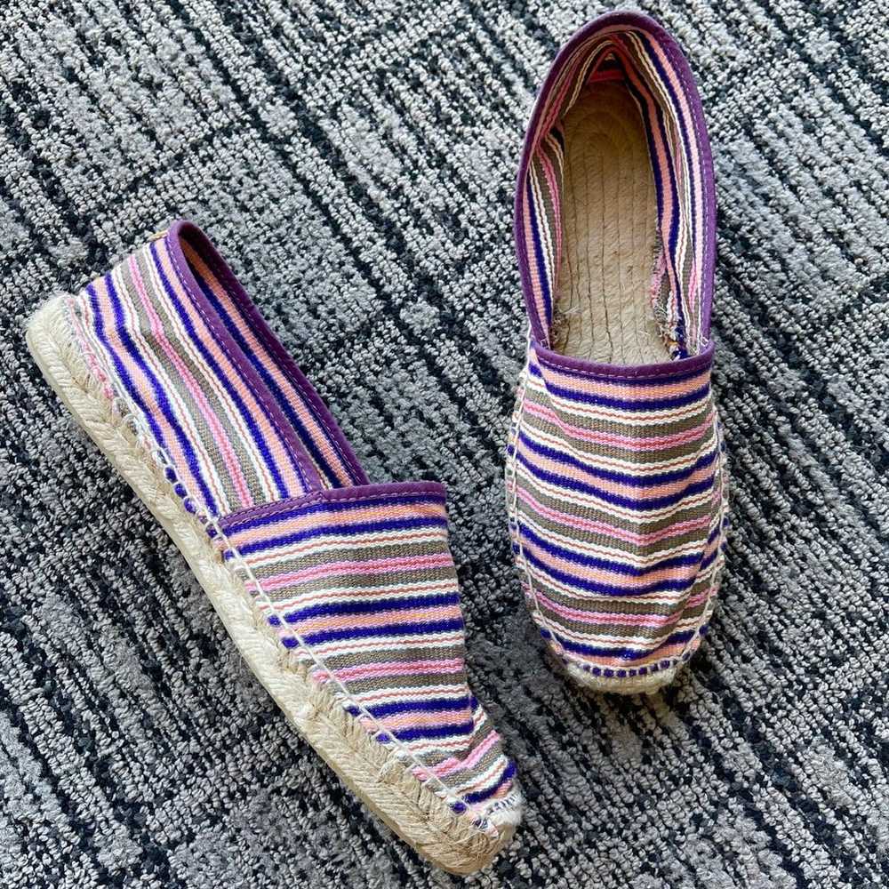 Toni Pons Striped Espadrilles Flats Size 10 - image 2