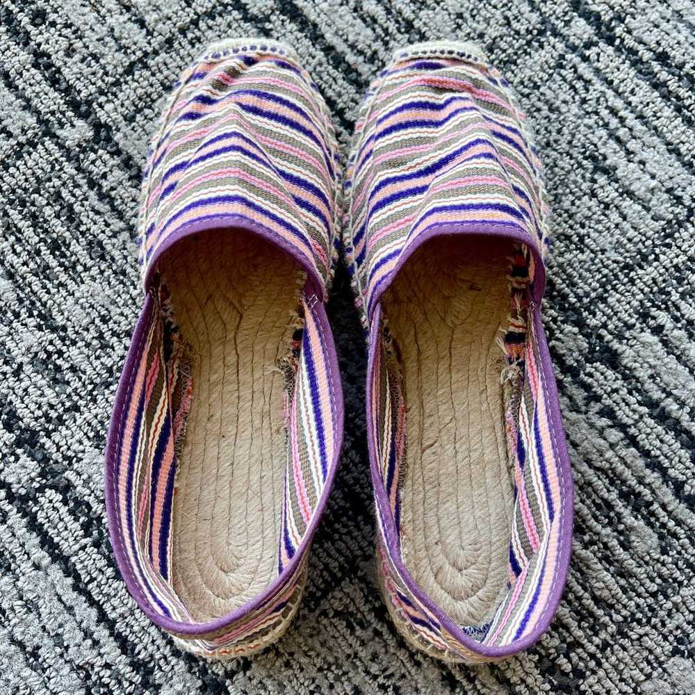 Toni Pons Striped Espadrilles Flats Size 10 - image 7