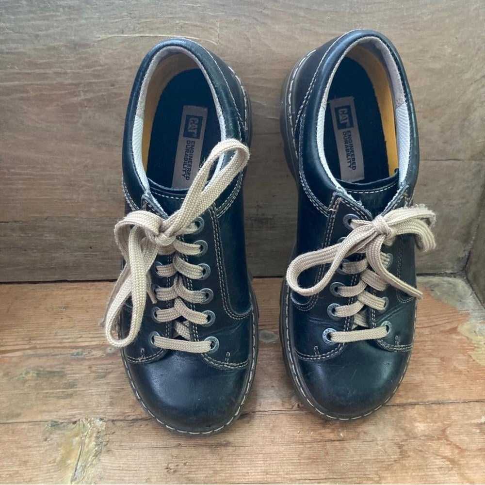 CAT CATERPILLAR LEATHER WORK SHOES SZ 9 OXFORD 71… - image 3