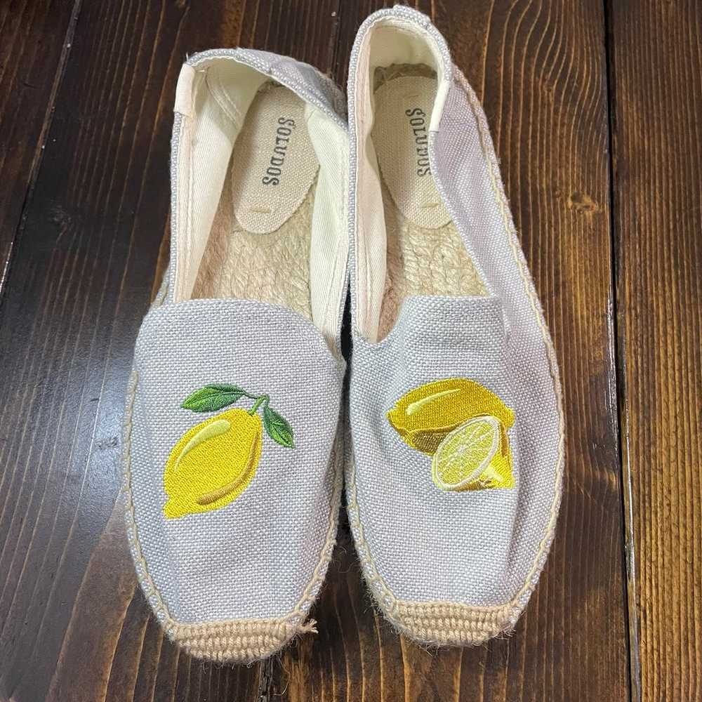 Soludos Lemon Espadrille Slip On Shoes  Size 7.5 … - image 1