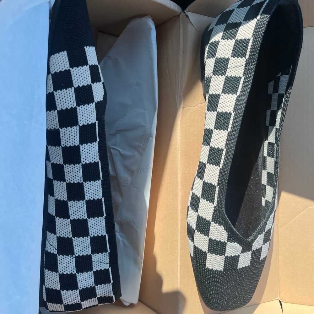 Vivaia Margot Checkered Flats womens size 7.5 (38) - image 4