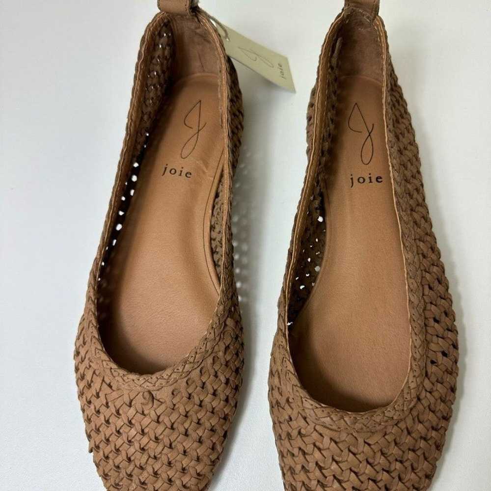 NWT Joie Leather Woven Flats Women’s 8 Brown supe… - image 2