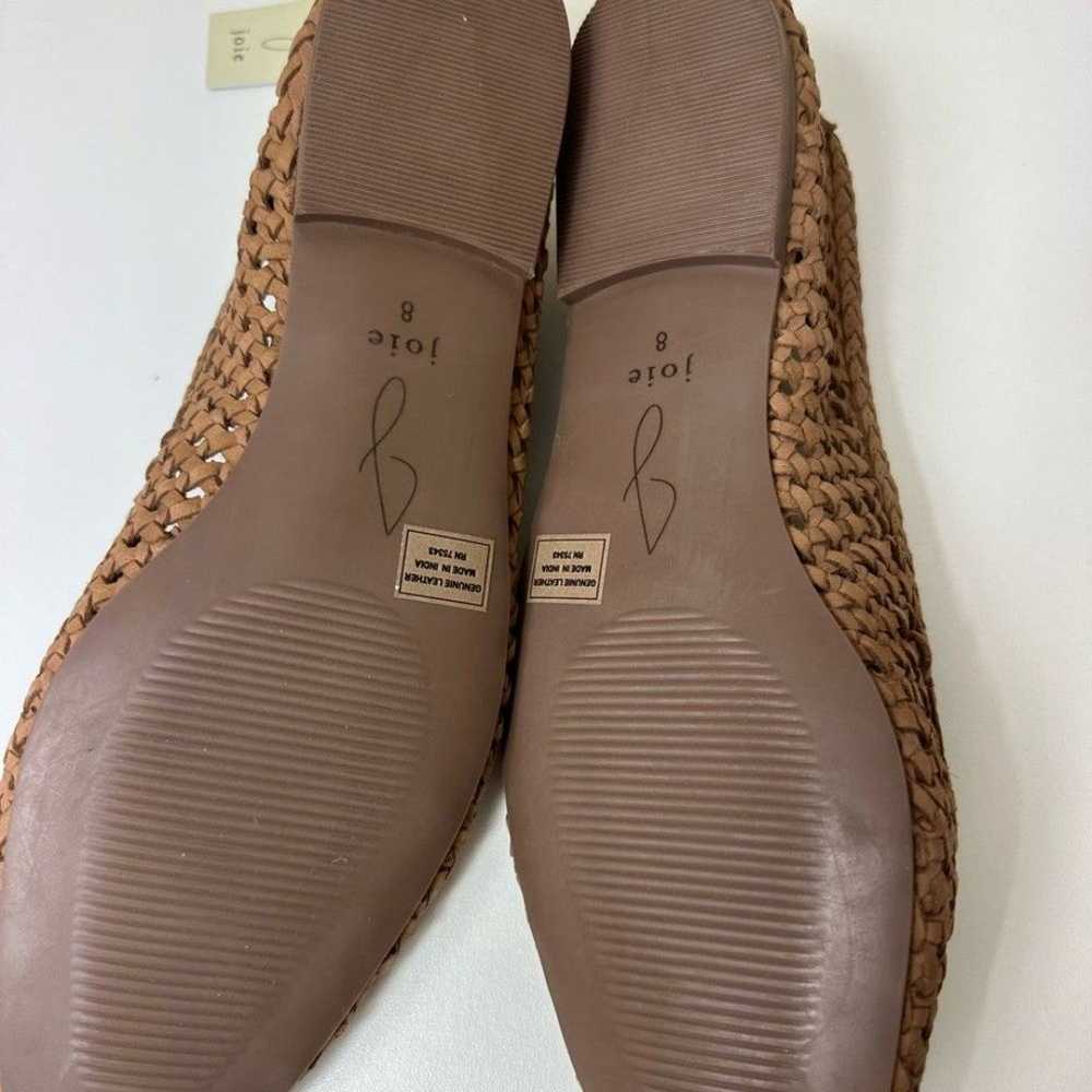 NWT Joie Leather Woven Flats Women’s 8 Brown supe… - image 5