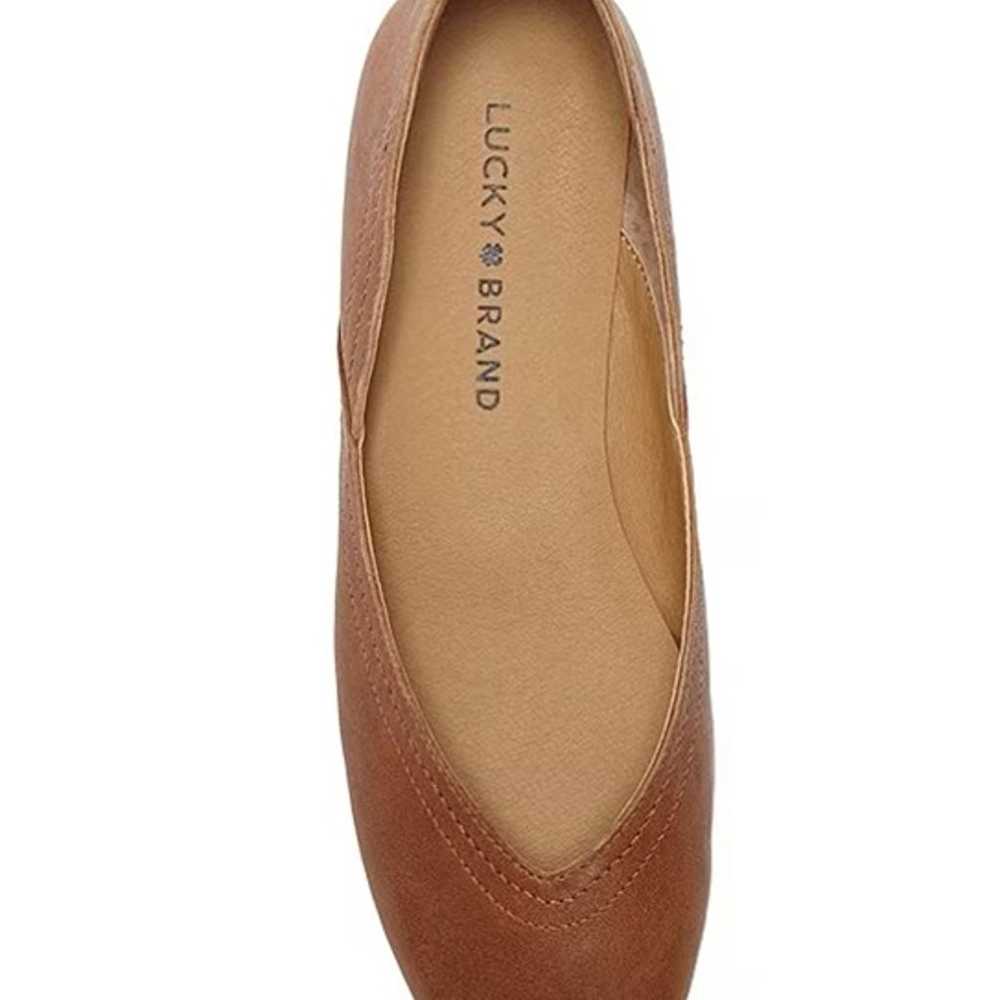 NEW Lucky Womens Brown Leather Flats LK-ALBA Size… - image 2