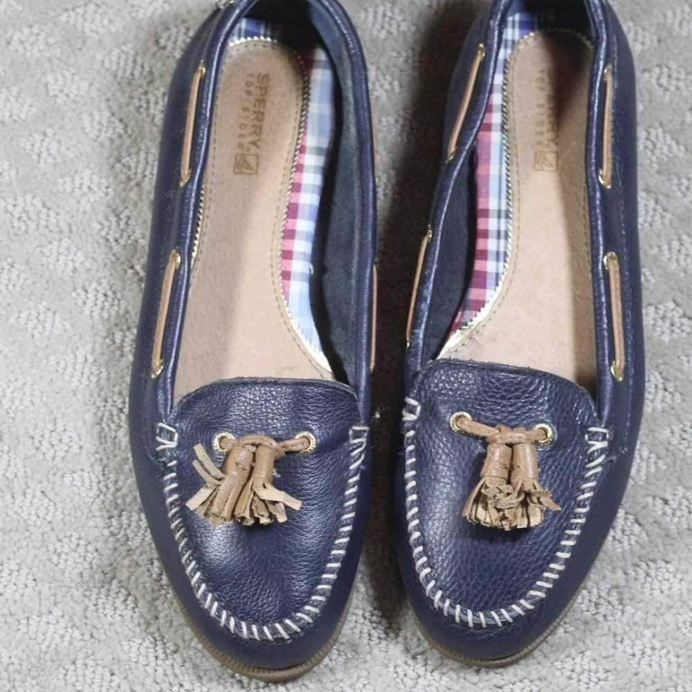 Sperry Topsider Navy Blue Moccasins - LIKE NEW - image 2