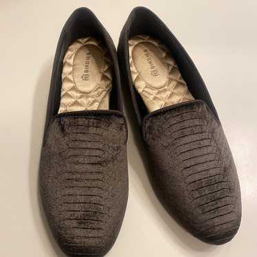 Birdies The Starling Charcoal Python Gray Loafers - image 1