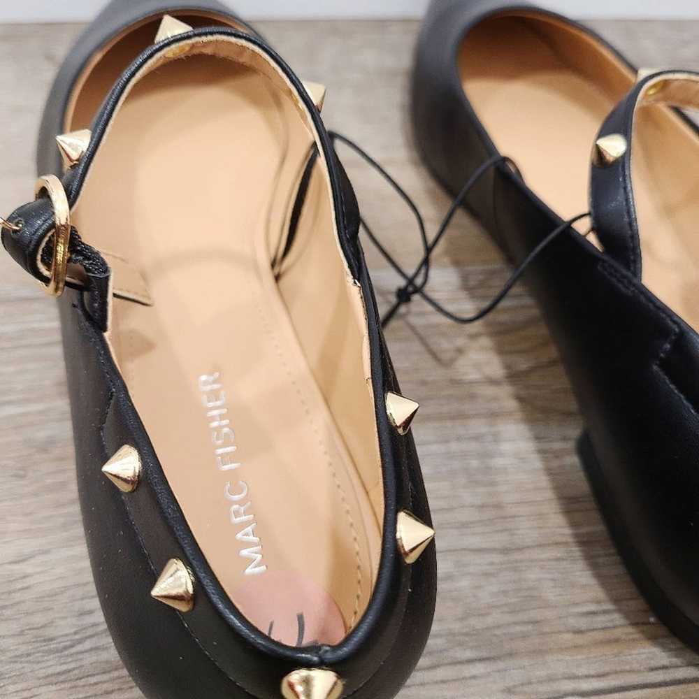 Marc Fisher black ankle strap stud flats - image 7