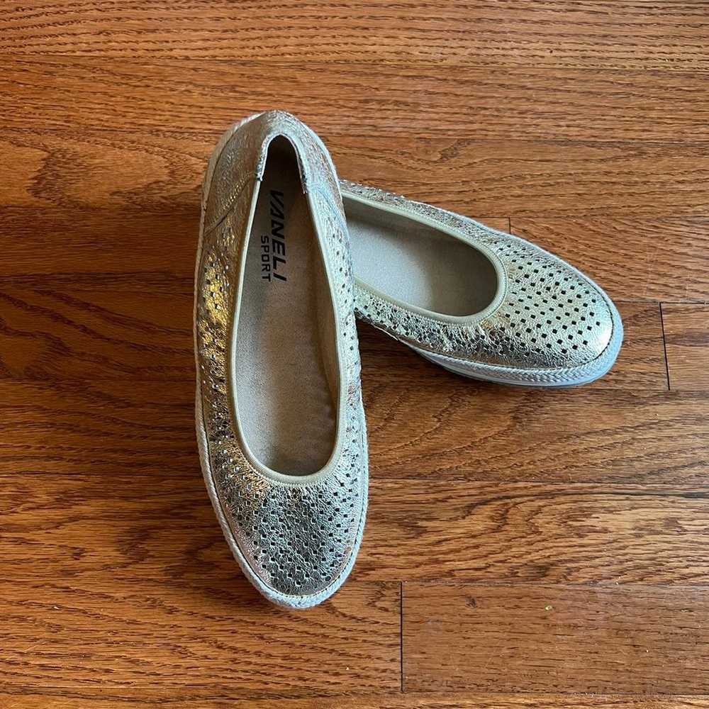 Vaneli Sport gold flats SIZE 7.5 - image 2