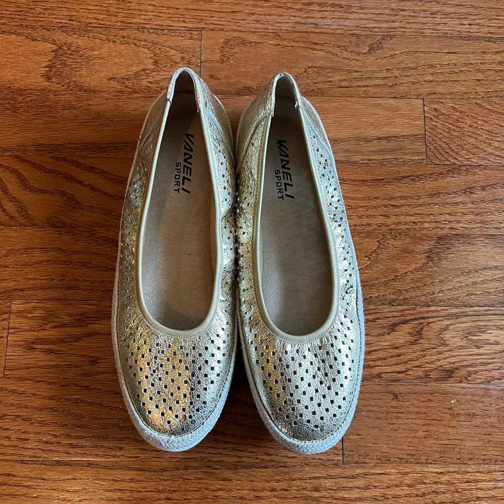 Vaneli Sport gold flats SIZE 7.5 - image 3