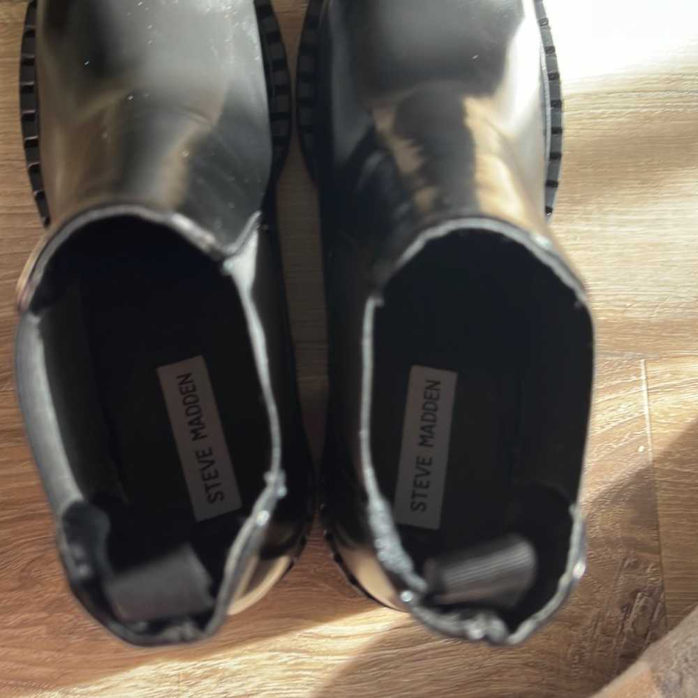 Steve Madden black leather boots - image 4