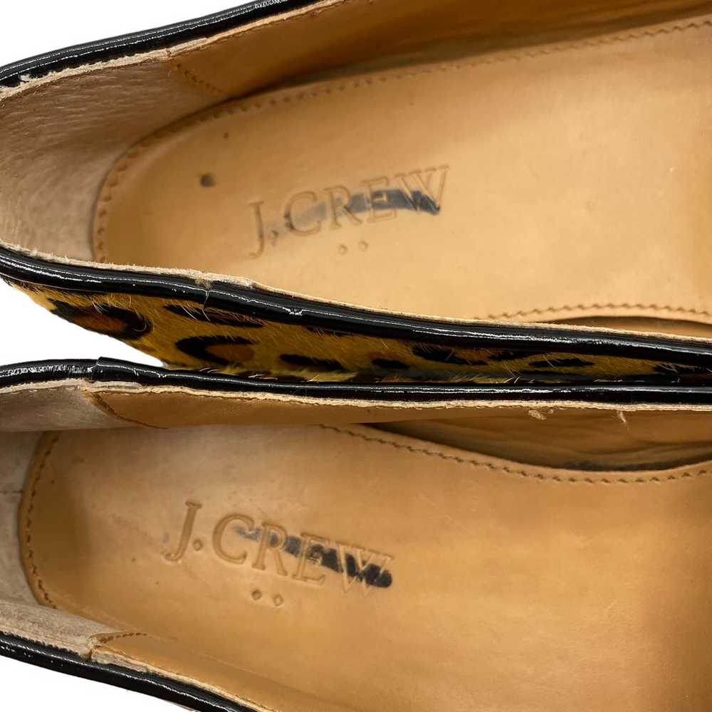 J Crew Cora Leather Calf Hair Loafers Flats Anima… - image 7