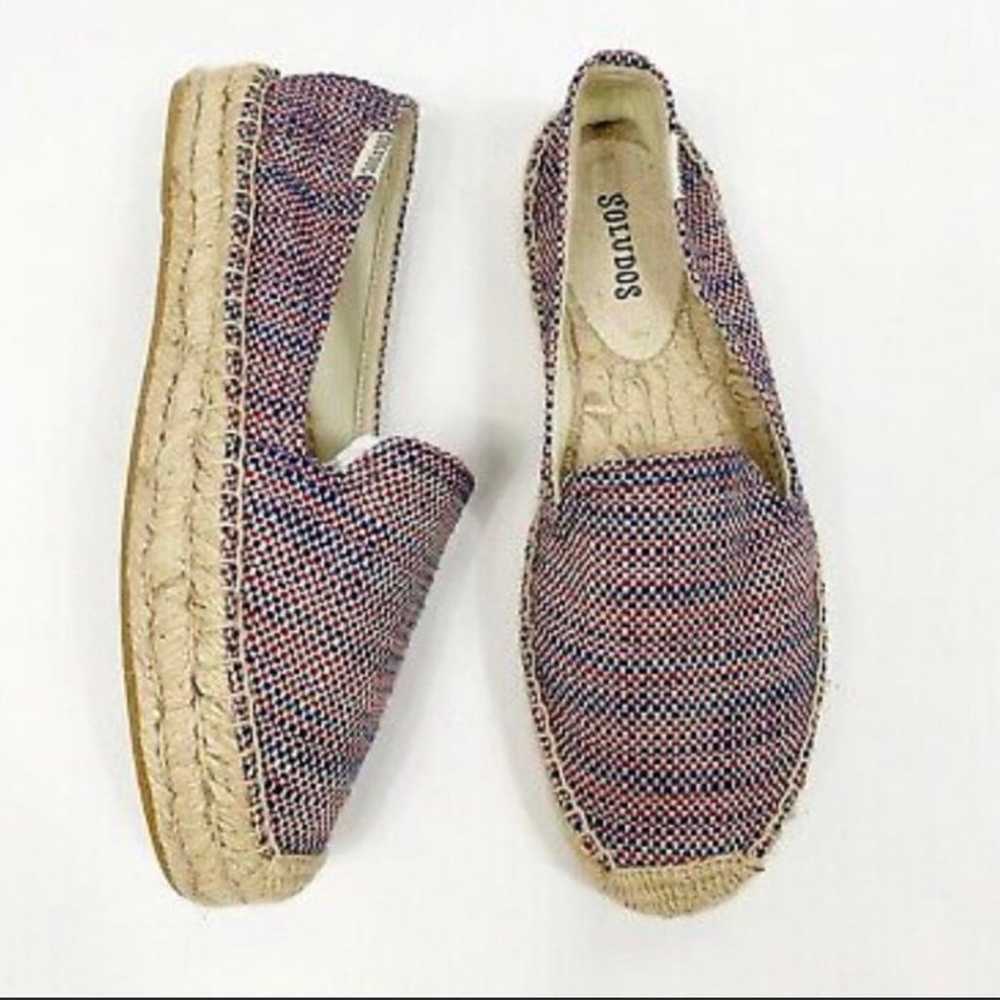 Soludos Platforms  Espadrille Union Jack Red Flats - image 2