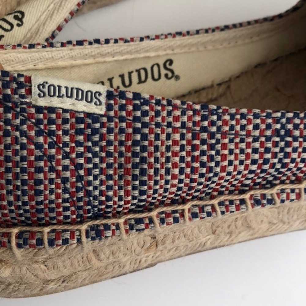 Soludos Platforms  Espadrille Union Jack Red Flats - image 7