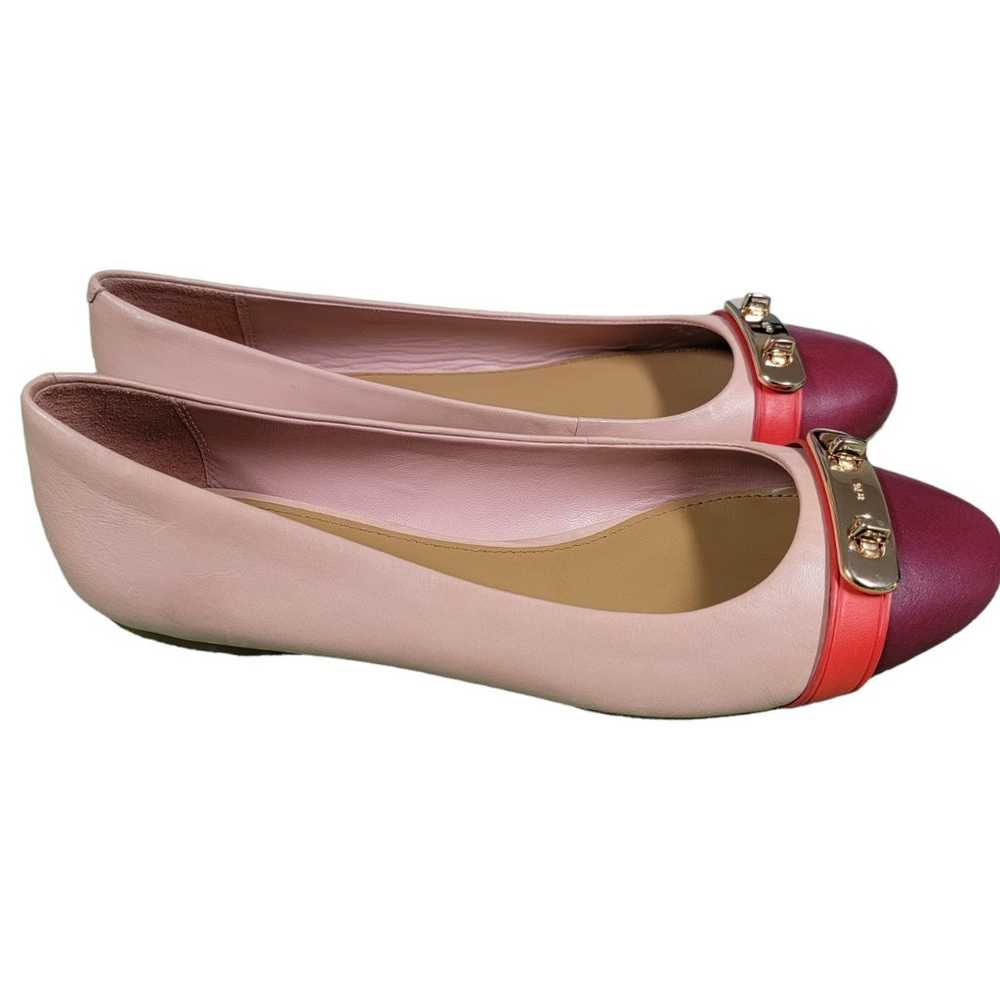 COACH Merilyn Flat - Blush/Black Cherry - Leather… - image 3