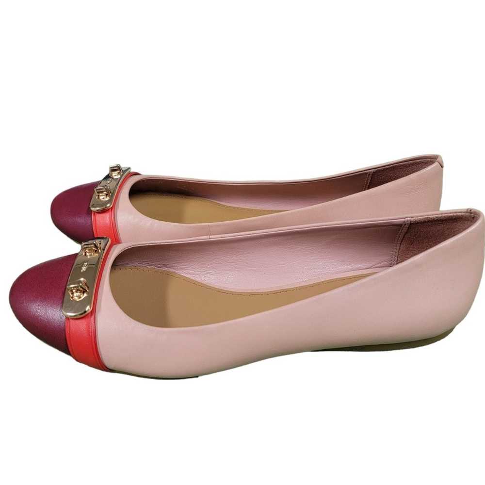 COACH Merilyn Flat - Blush/Black Cherry - Leather… - image 4