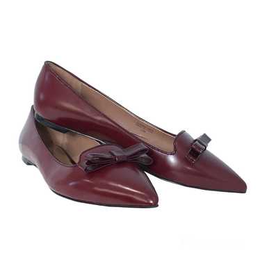 Elorie  Leather Maroon Flat Slip On Shoes 10 - image 1