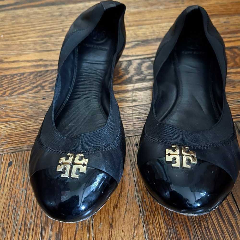 Tory Burch Black Leather Flats - image 5