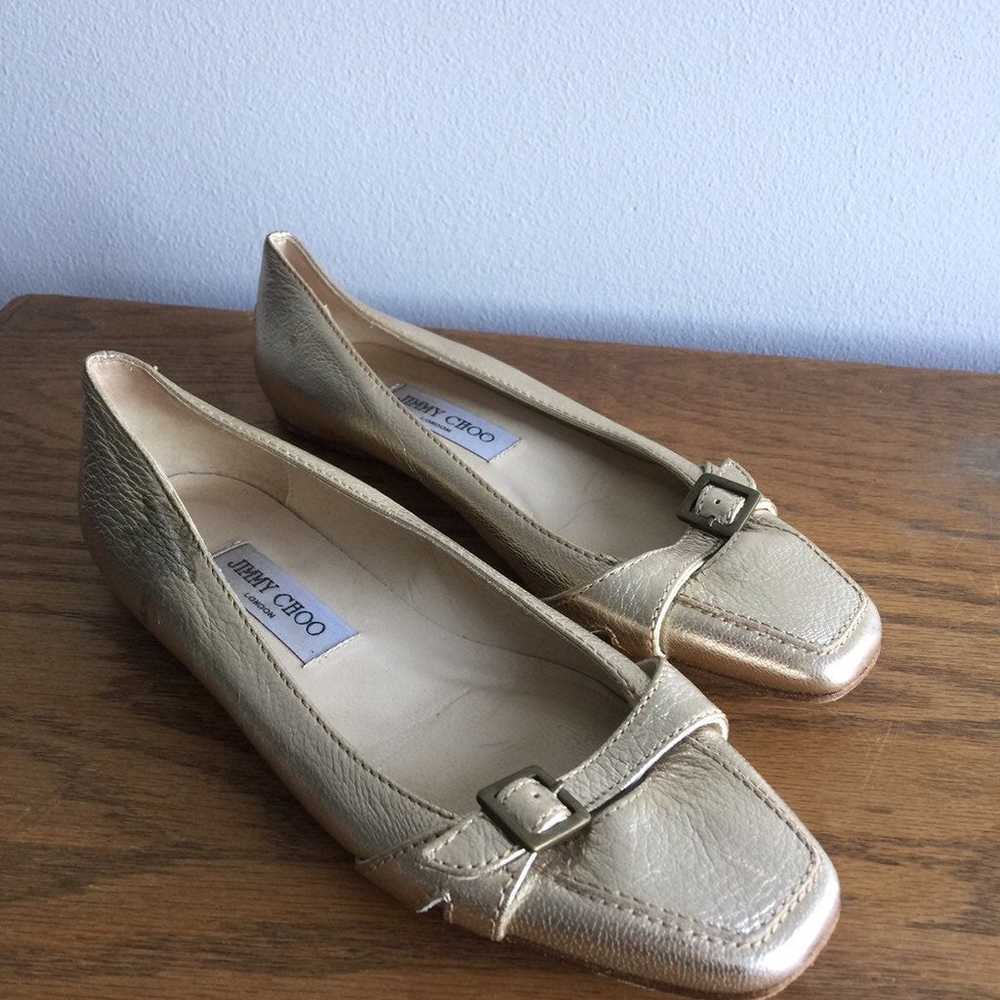 Gold Jimmy Choo Loafers - image 1
