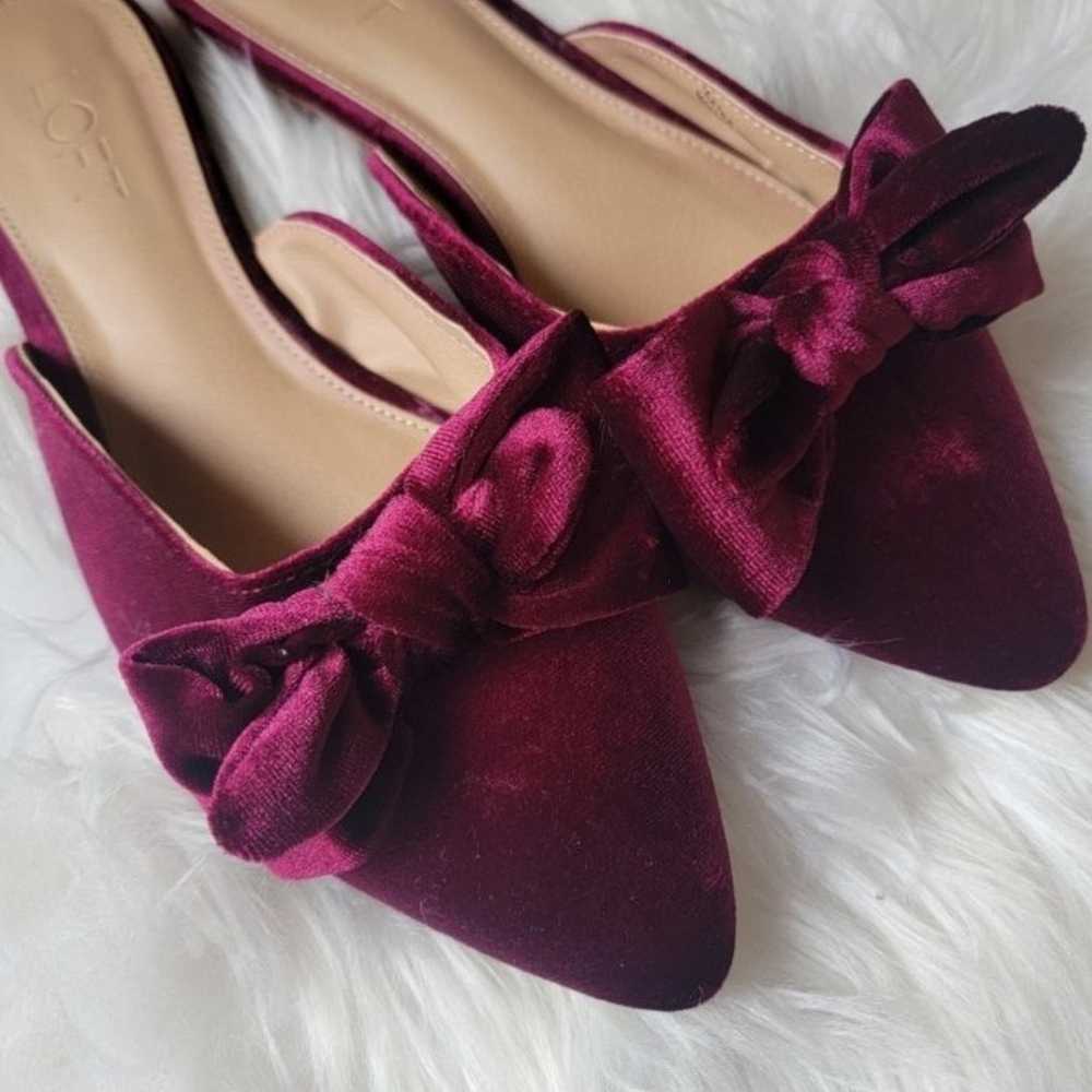 FREE SHIP LOFT Velour Slip-on Flats 9.5 - image 2