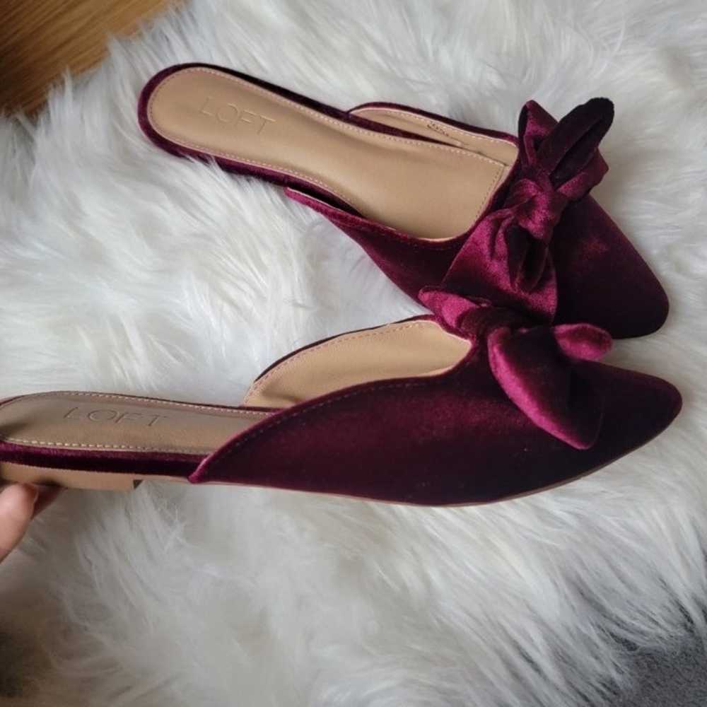 FREE SHIP LOFT Velour Slip-on Flats 9.5 - image 3