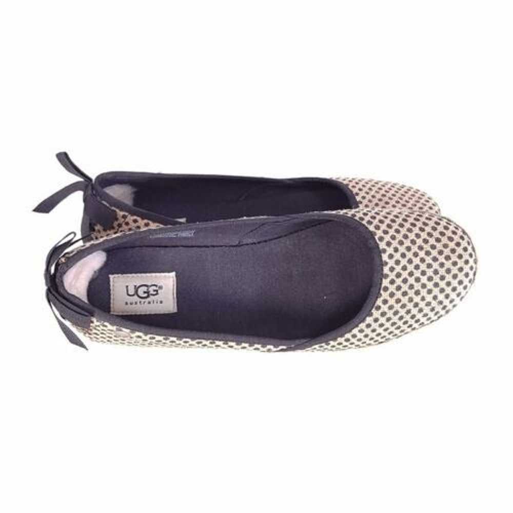 UGG Indah Burlap Black Tan Polka Dot Slip On Flat… - image 6