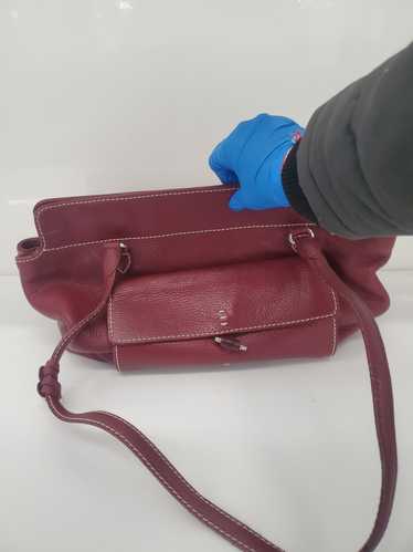 Women red leather Brighton Shoulder Bag Used