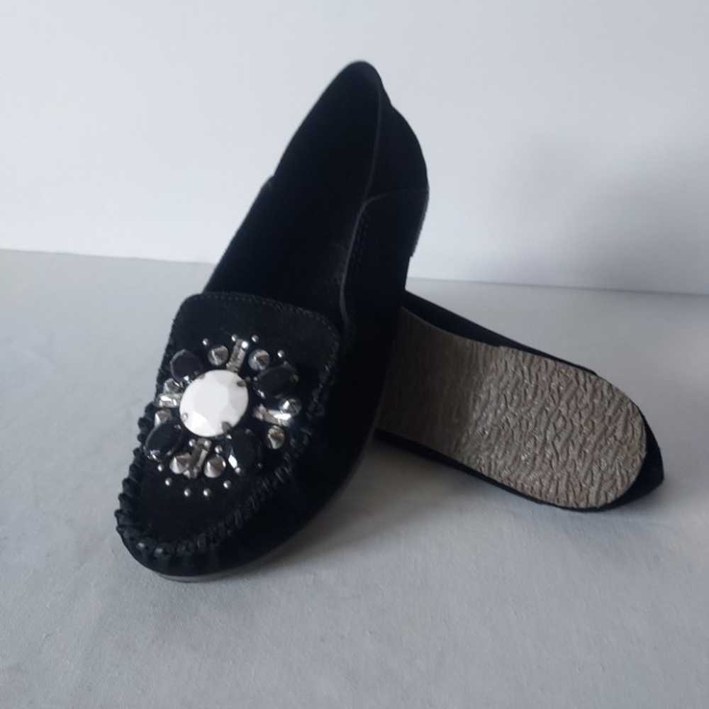 NWoB Free People Black Suede Crystal Embellished … - image 1